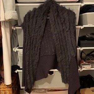 Gray Fur jacket - Metric Knits Fur Collection